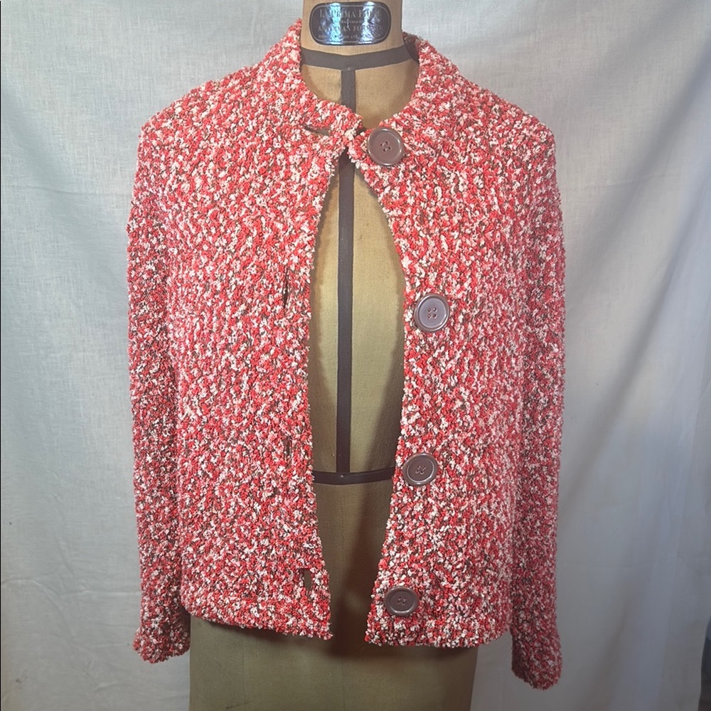Women's Red beige and brown sweater - Picture 1 of 4